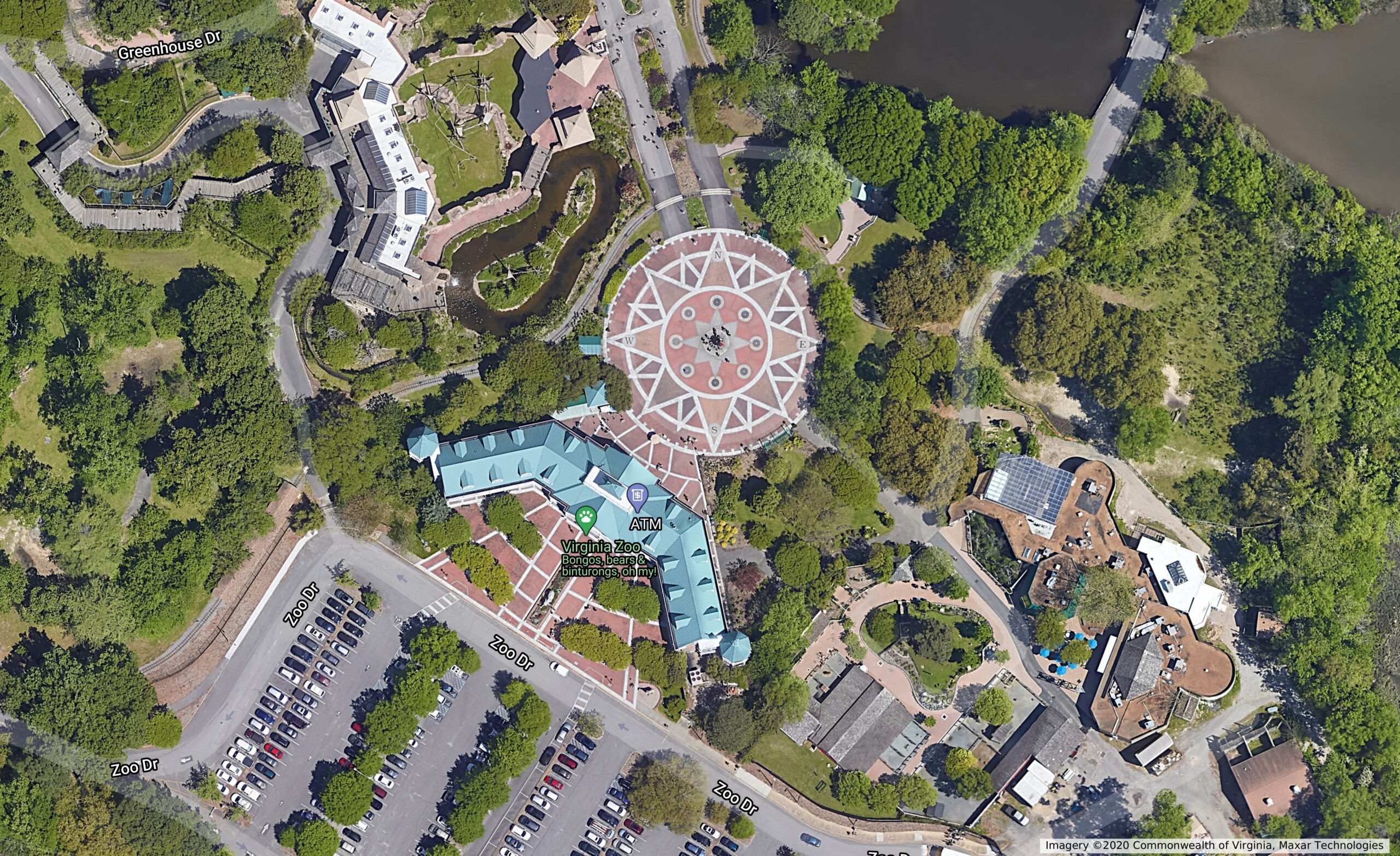 Satellite image of Virginia Zoo